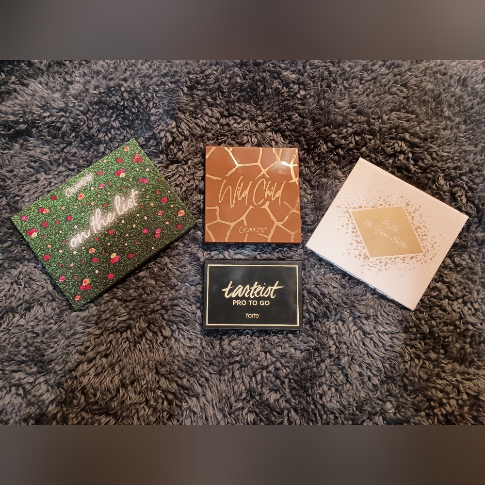 Lot of 4 palettes, Colourpop, Tarte and Pur